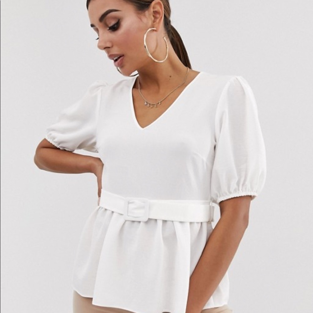 ASOS women’s belted peplum top
